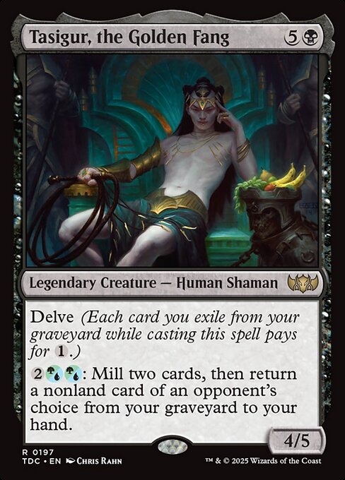 naokuroshop MTG [TDC][0197][黒][R][EN][黄金牙、タシグル/Tasigur, the Golden Fang] NM