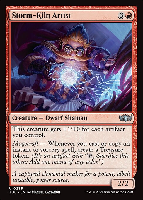 naokuroshop MTG [TDC][0235][赤][U][EN][嵐窯の芸術家/Storm-Kiln Artist] NM