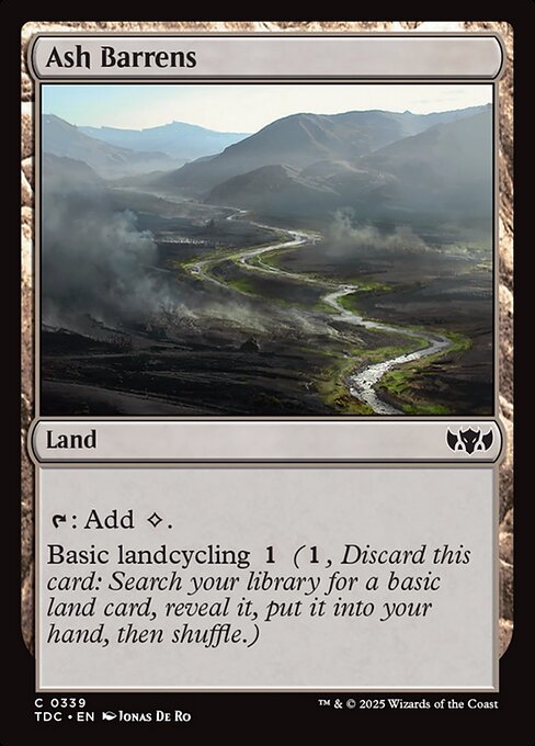 naokuroshop MTG [TDC][0339][土地][C][EN][灰のやせ地/Ash Barrens] NM