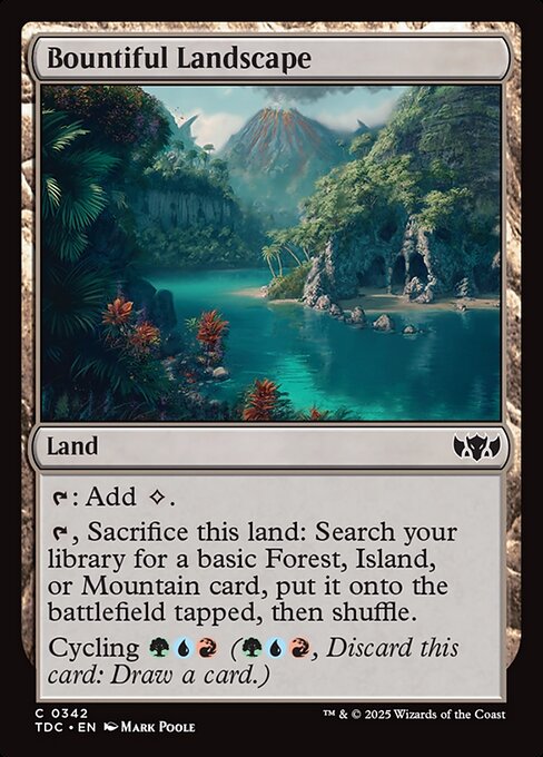 naokuroshop MTG [TDC][0342][土地][C][EN][豊潤地帯/Bountiful Landscape] NM