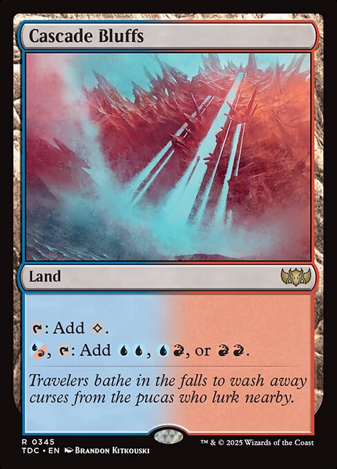naokuroshop MTG [TDC][0345][土地][R][EN][滝の断崖/Cascade Bluffs] NM