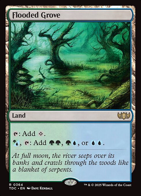 naokuroshop MTG [TDC][0364][土地][R][EN][溢れかえる果樹園/Flooded Grove] NM