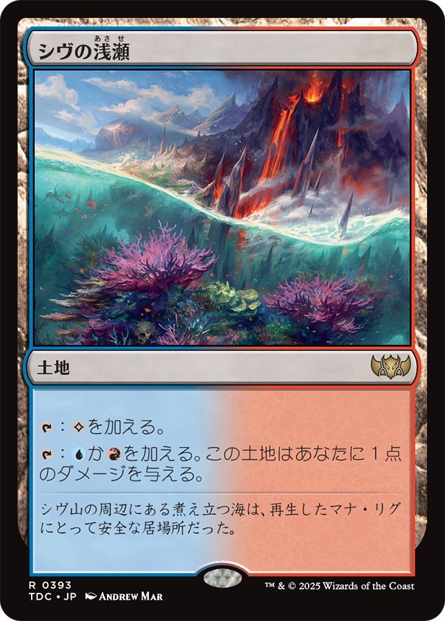 naokuroshop MTG [TDC][0393][土地][R][JP][シヴの浅瀬/Shivan Reef] NM