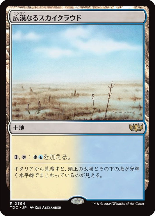 naokuroshop MTG [TDC][0394][土地][R][JP][広漠なるスカイクラウド/Skycloud Expanse] NM