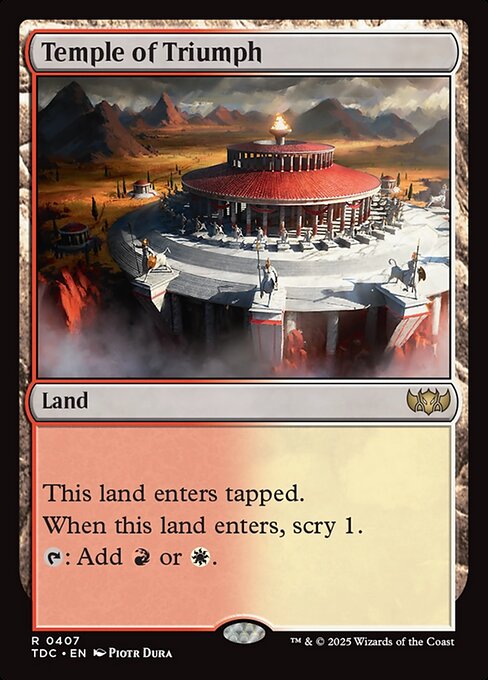naokuroshop MTG [TDC][0407][土地][R][EN][凱旋の神殿/Temple of Triumph] NM
