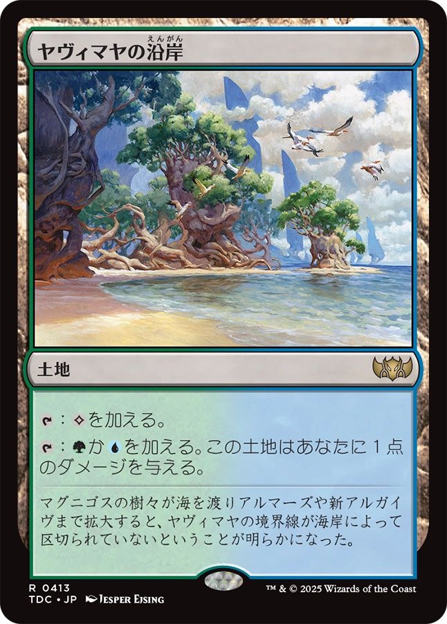 naokuroshop MTG [TDC][0413][土地][R][JP][ヤヴィマヤの沿岸/Yavimaya Coast] NM