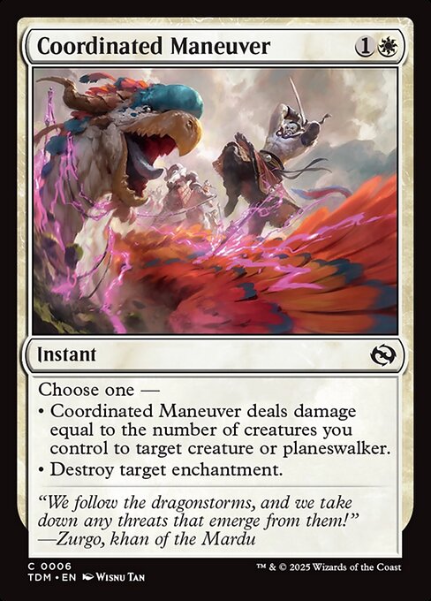 naokuroshop MTG [TDM][0006][白][C][EN][連携の妙技/Coordinated Maneuver]（foil） NM