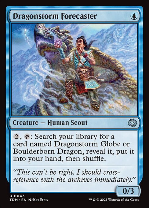 naokuroshop MTG [TDM][0043][青][U][EN][ドラゴンの嵐の予報者/Dragonstorm Forecaster]（foil） NM