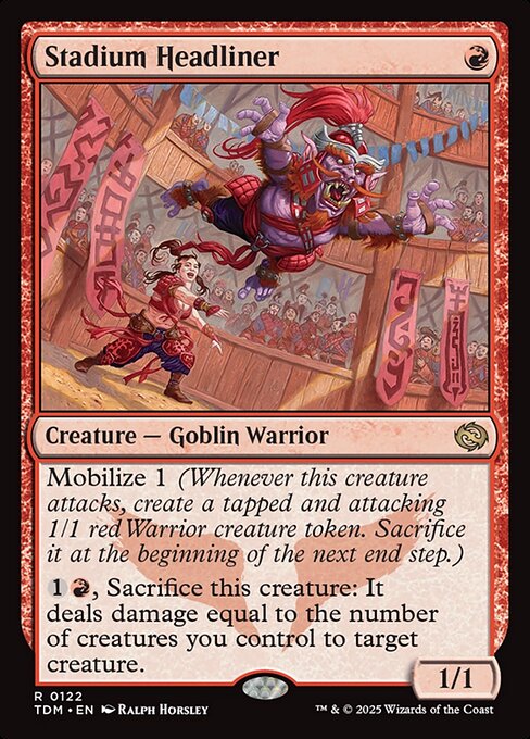 naokuroshop MTG [TDM][0122][赤][R][EN][闘技場の花形/Stadium Headliner]（foil） NM