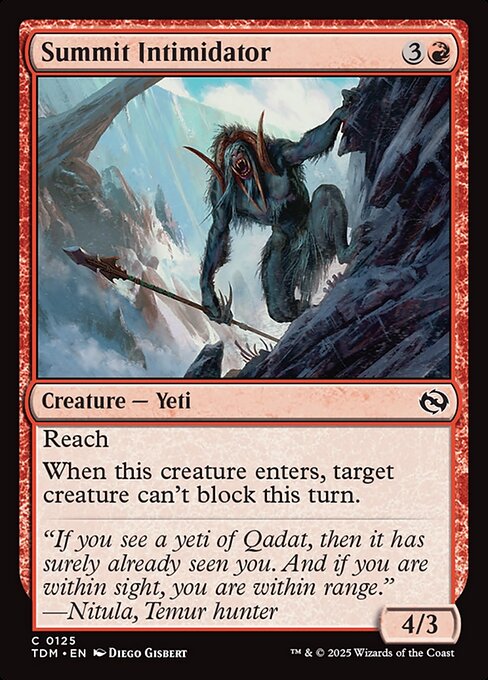 naokuroshop MTG [TDM][0125][赤][C][EN][山頂の威し屋/Summit Intimidator]（foil） NM