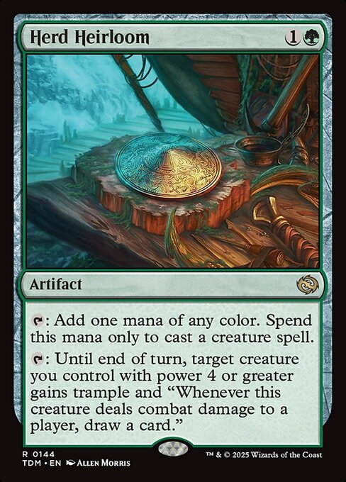 naokuroshop MTG [TDM][0144][緑][R][EN][群れの家宝/Herd Heirloom]（foil） NM
