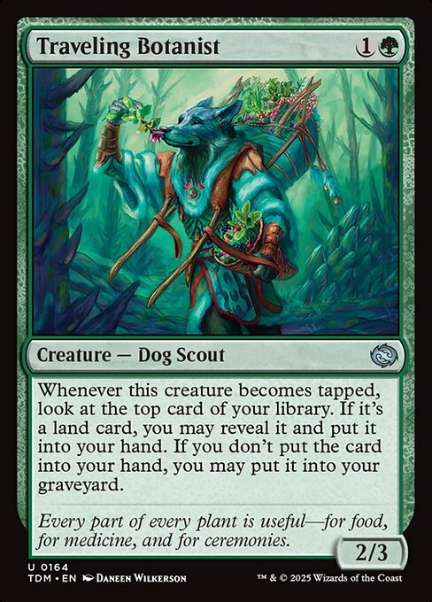 naokuroshop MTG [TDM][0164][緑][U][EN][旅する植物学者/Traveling Botanist]（foil） NM