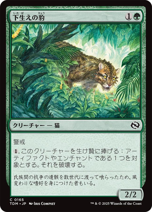 naokuroshop MTG [TDM][0165][緑][C][JP][下生えの豹/Undergrowth Leopard]（foil） NM
