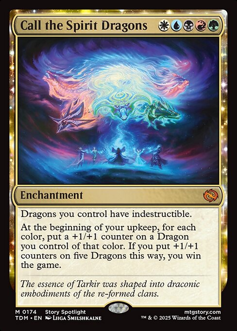 naokuroshop MTG [TDM][0174][多][M][EN][精霊龍の呼集/Call the Spirit Dragons]（foil） NM