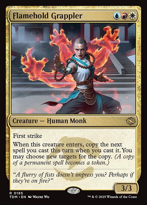 naokuroshop MTG [TDM][0185][多][R][EN][担炎の闘士/Flamehold Grappler]（foil） NM