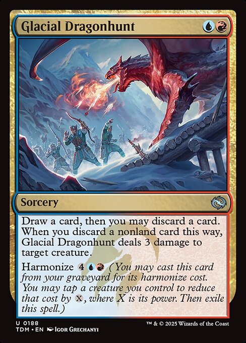 naokuroshop MTG [TDM][0188][多][U][EN][氷河の龍狩り/Glacial Dragonhunt] NM