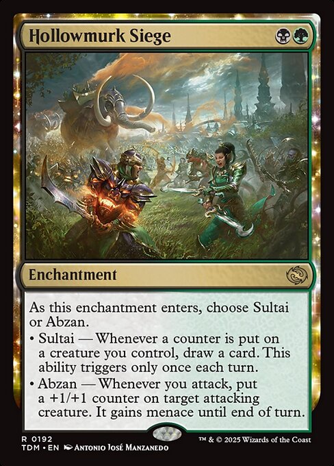 naokuroshop MTG [TDM][0192][多][R][EN][漆黒洞穴の包囲/Hollowmurk Siege]（foil） NM