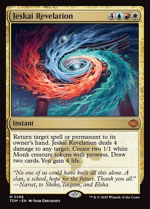 naokuroshop MTG [TDM][0196][多][M][EN][ジェスカイの啓示/Jeskai Revelation]（foil） NM