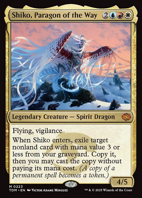 naokuroshop MTG [TDM][0223][多][M][EN][道の体現者、シィコ/Shiko, Paragon of the Way]（foil） NM