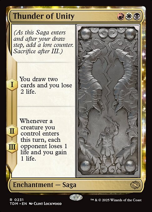 naokuroshop MTG [TDM][0231][多][R][EN][統一の雷鳴/Thunder of Unity] NM