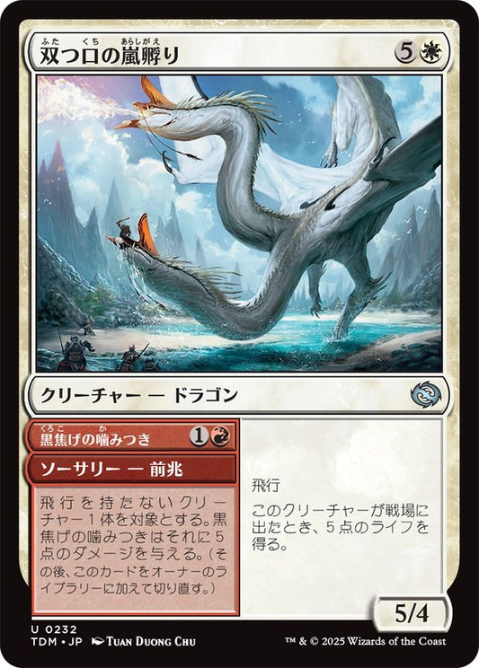 naokuroshop MTG [TDM][0232][白][U][JP][双つ口の嵐孵り/Twinmaw Stormbrood]（foil） NM