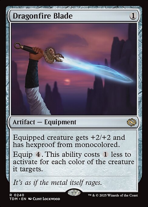 naokuroshop MTG [TDM][0240][茶][R][EN][龍火の刃/Dragonfire Blade] NM