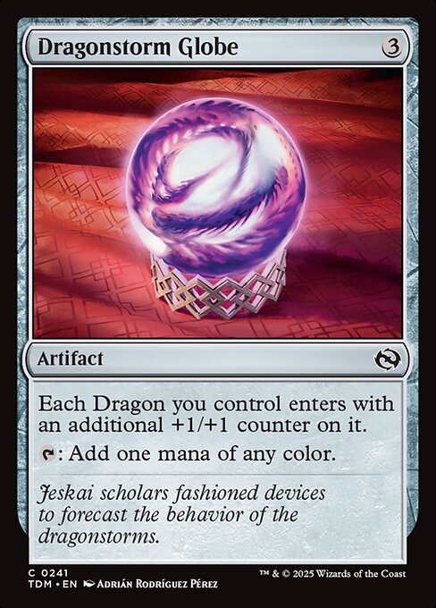 naokuroshop MTG [TDM][0241][茶][C][EN][ドラゴンの嵐の球/Dragonstorm Globe]（foil） NM