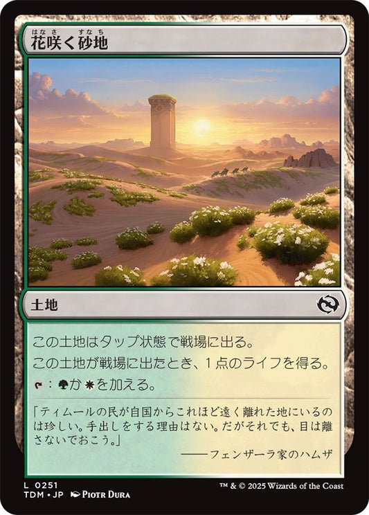naokuroshop MTG [TDM][0251][土地][C][JP][花咲く砂地/Blossoming Sands] NM