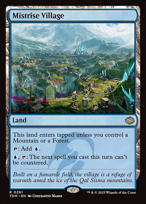 naokuroshop MTG [TDM][0261][土地][R][EN][湧霧の村/Mistrise Village]（foil） NM