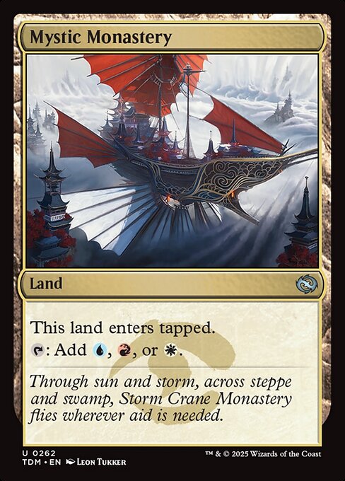 naokuroshop MTG [TDM][0262][土地][U][EN][神秘の僧院/Mystic Monastery]（foil） NM