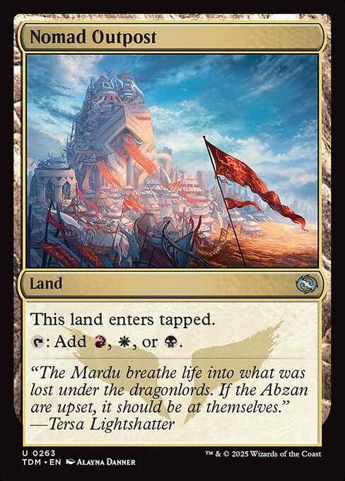 naokuroshop MTG [TDM][0263][土地][U][EN][遊牧民の前哨地/Nomad Outpost]（foil） NM