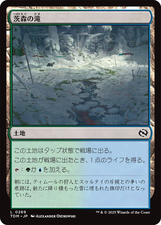 naokuroshop MTG [TDM][0269][土地][C][JP][茨森の滝/Thornwood Falls] NM
