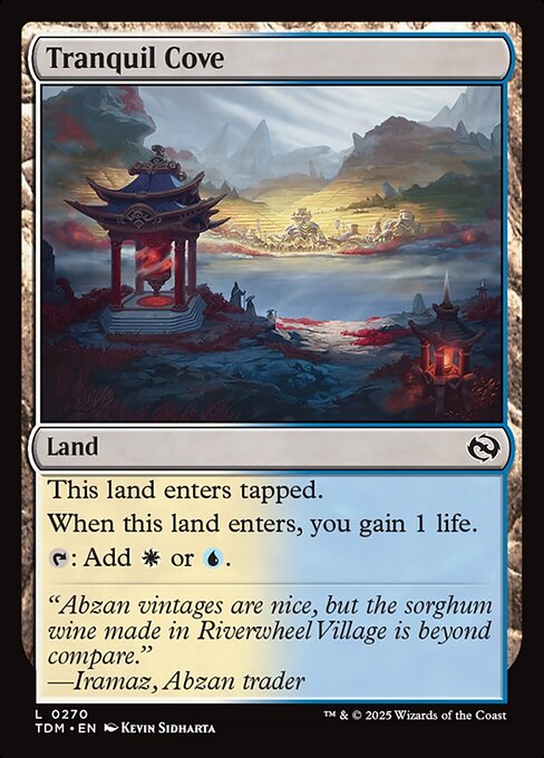 naokuroshop MTG [TDM][0270][土地][C][EN][平穏な入り江/Tranquil Cove]（foil） NM