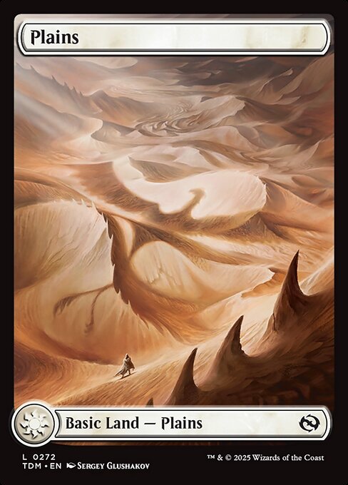 naokuroshop MTG [TDM][0272][土地][C][EN][平地/Plains]（foil） NM