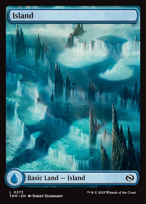 naokuroshop MTG [TDM][0273][土地][C][EN][島/Island]（foil） NM