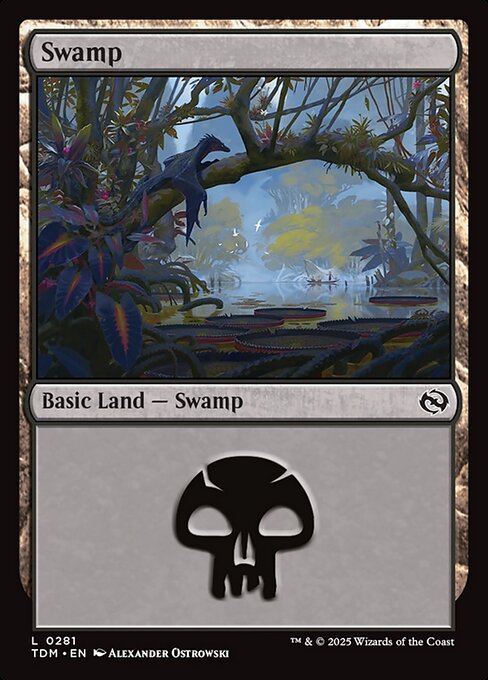 naokuroshop MTG [TDM][0281][土地][C][EN][沼/Swamp]（foil） NM