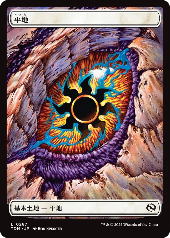naokuroshop MTG [TDM][0287][土地][C][JP][平地/Plains]（foil） NM