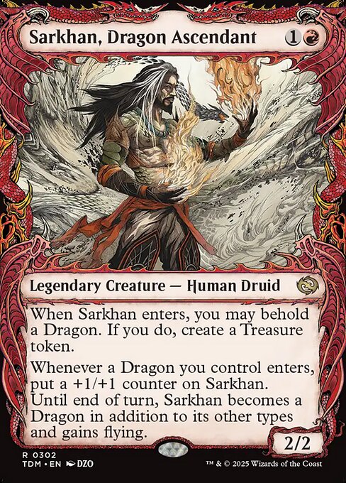 naokuroshop MTG [TDM][0302][赤][R][EN][龍へと昇る者、サルカン/Sarkhan, Dragon Ascendant] NM