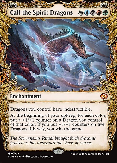 naokuroshop MTG [TDM][0309][多][M][EN][精霊龍の呼集/Call the Spirit Dragons]（foil） NM