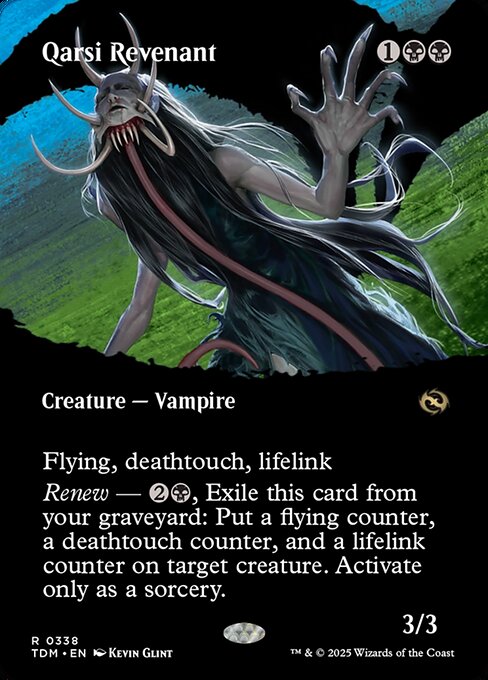 naokuroshop MTG [TDM][0338][黒][R][EN][カルシの帰還者/Qarsi Revenant]（foil） NM