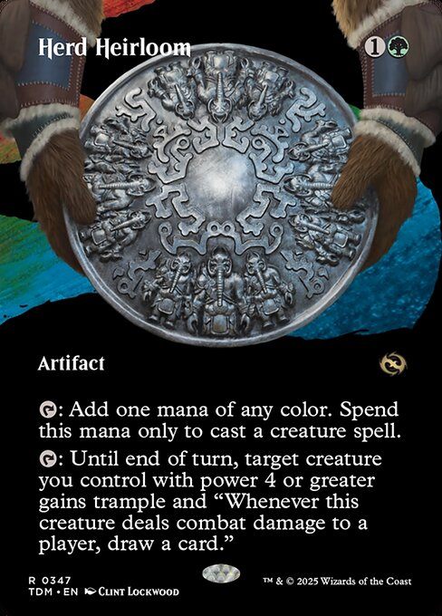naokuroshop MTG [TDM][0347][緑][R][EN][群れの家宝/Herd Heirloom]（foil） NM