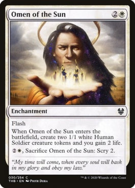 naokuroshop MTG [THB][030][白][C][EN][太陽の神のお告げ/Omen of the Sun] NM