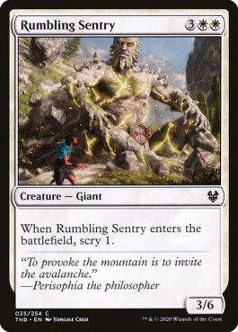 naokuroshop MTG [THB][035][白][C][EN][轟く歩哨/Rumbling Sentry]（foil） NM