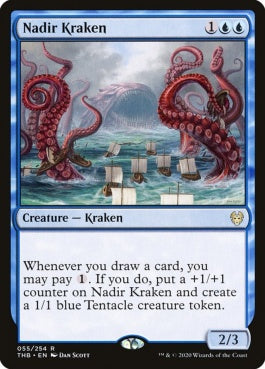 naokuroshop MTG [THB][055][青][R][EN][水底のクラーケン/Nadir Kraken]（foil） NM