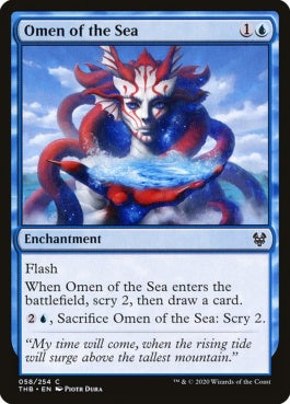 naokuroshop MTG [THB][058][青][C][EN][海の神のお告げ/Omen of the Sea] NM