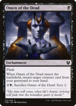 naokuroshop MTG [THB][110][黒][C][EN][死者の神のお告げ/Omen of the Dead]（foil） NM