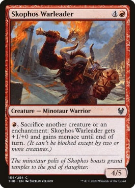 naokuroshop MTG [THB][154][赤][C][EN][スコフォスの戦導者/Skophos Warleader]（foil） NM