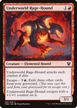 naokuroshop MTG [THB][163][赤][C][EN][死の国の憤怒犬/Underworld Rage-Hound]（foil） NM