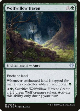 naokuroshop MTG [THB][205][緑][U][EN][狼柳の安息所/Wolfwillow Haven]（foil） NM