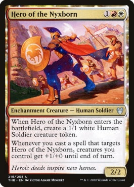 naokuroshop MTG [THB][219][多][U][EN][ニクス生まれの英雄/Hero of the Nyxborn]（foil） NM